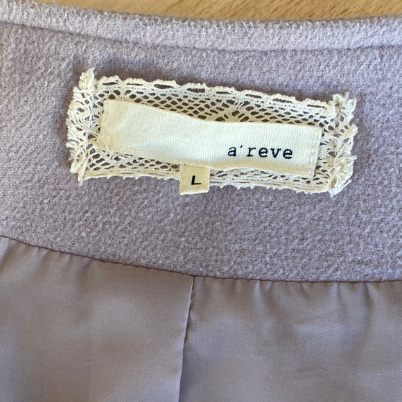 A'Reve Lavender and Cream Lace Accent Coat - Picture 2 of 13